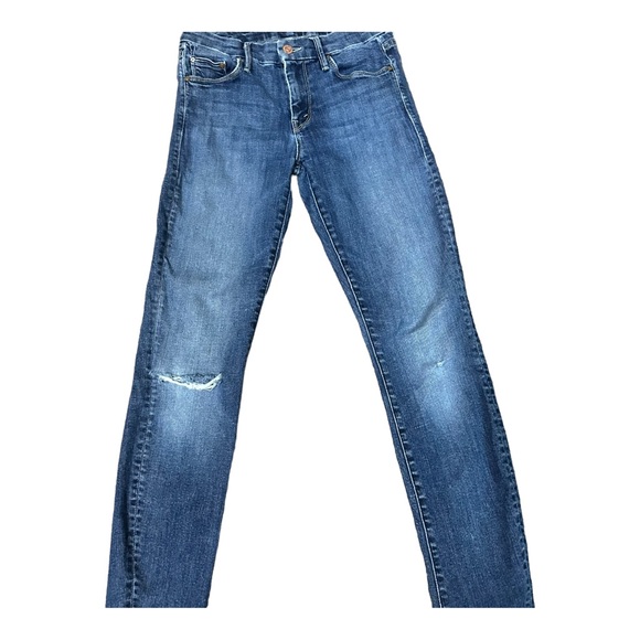 Mother Jeans Dark Wash Skinny The Looker Here Kitty Kitty Size 26 - Picture 5 of 16